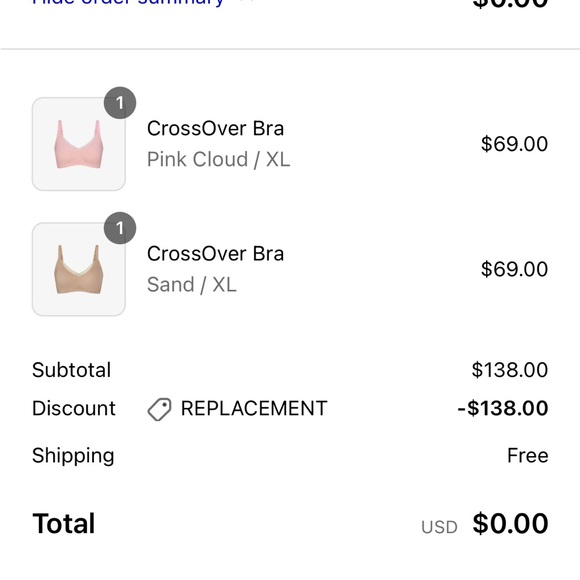 Honeylove crossover  Pink and Tan Full-Coverage T-Shirt Bras - Picture 4 of 4